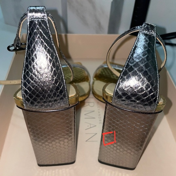 ALEXANDRE BIRMAN METALLIC SNAKEPRINT HEELS || ACCEPTING OFFERS - Picture 5 of 5